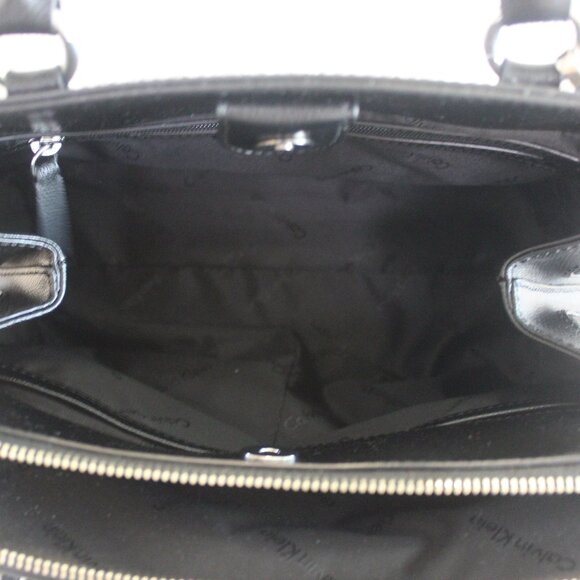 Calvin Klein Black Reese Top Handle Satchel - Picture 13 of 16